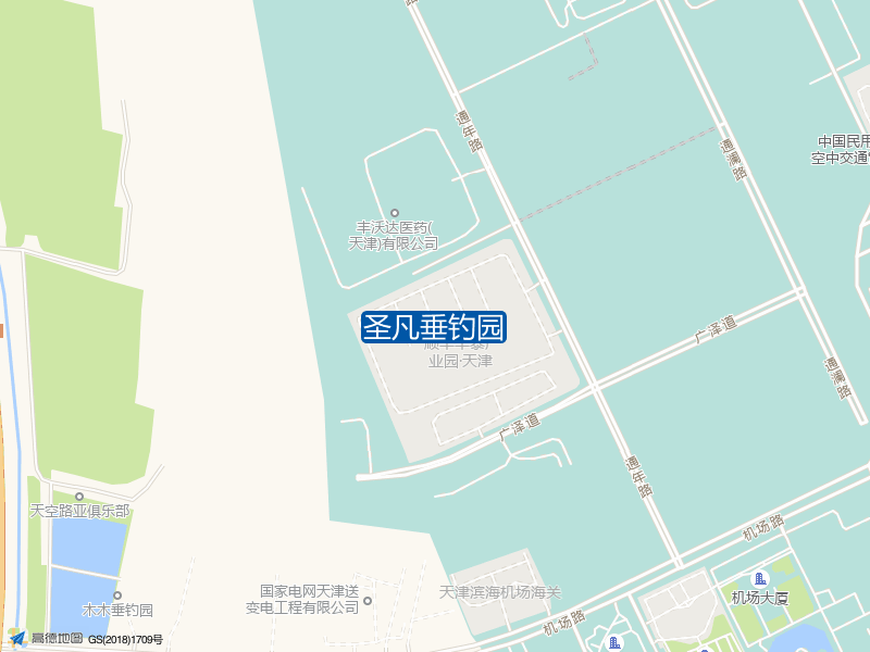 天津市东丽区外环东路与机场线交叉路口往东南约210米圣凡垂钓园钓鱼点实景照片