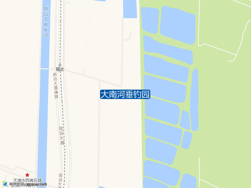 天津市西青区S249(团泊大道)大南河垂钓园钓鱼点实景照片