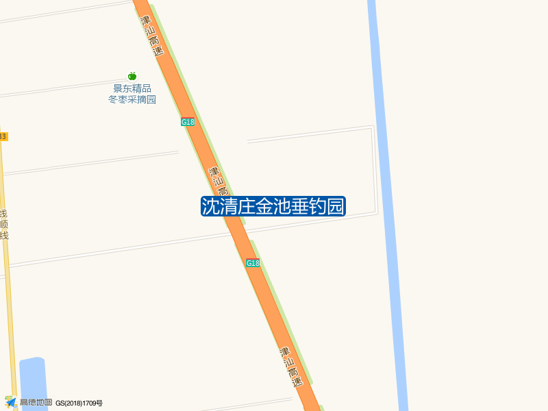 天津市滨海新区S233(钱顺线)沈清庄金池垂钓园钓鱼点实景照片