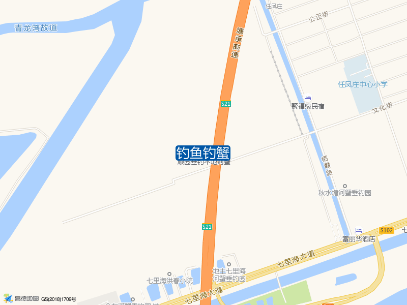 天津市宁河区七里海大道钓鱼钓蟹钓鱼点实景照片