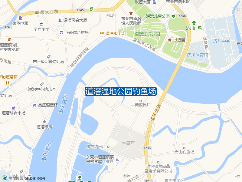 广东省东莞市东莞市市辖区蔡屋村路道滘湿地公园钓鱼场钓鱼点实景照片