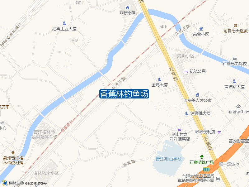 泉州市晋江市东西三路与二重环湾快速路交叉路口往东北约190米香蕉林钓鱼场钓鱼点实景照片