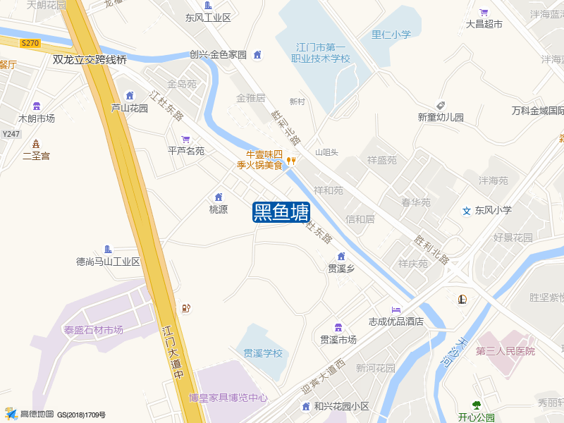 胜利北路1号中国石化胜利加油站黑鱼塘钓鱼点实景照片