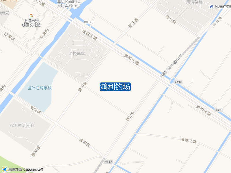 上海市崇明区城桥镇张港村13队(张港路与海堤交接处)鸿利钓场钓鱼点实景照片