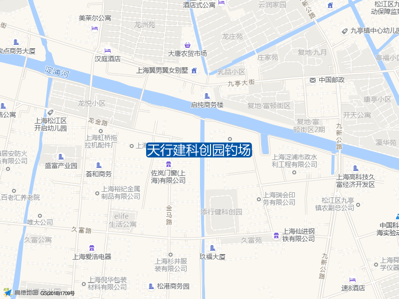 上海市松江区恒富路天行建科创园钓场钓鱼点实景照片