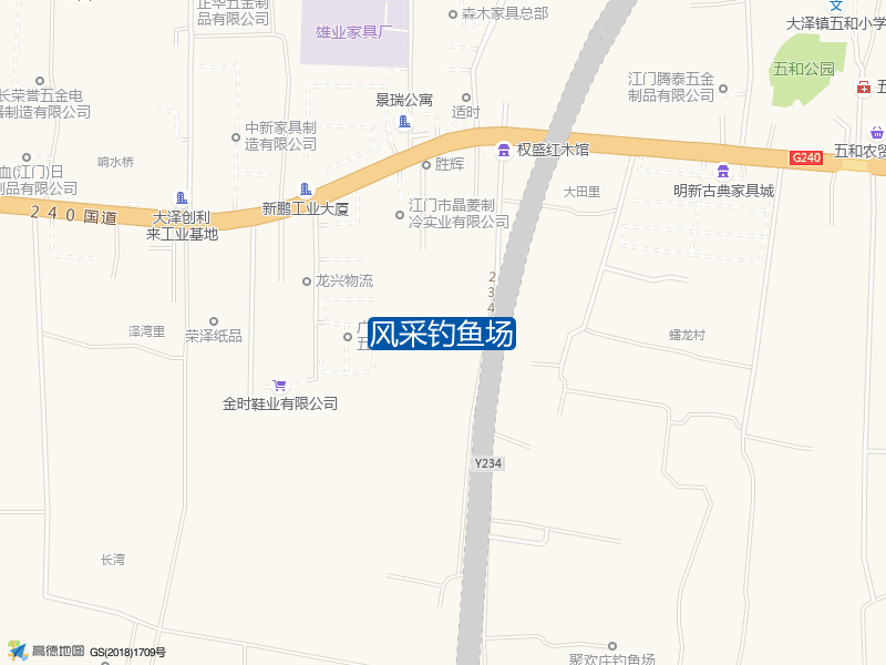 广东省江门市新会区长湾钓场东北侧风采钓鱼场钓鱼点实景照片