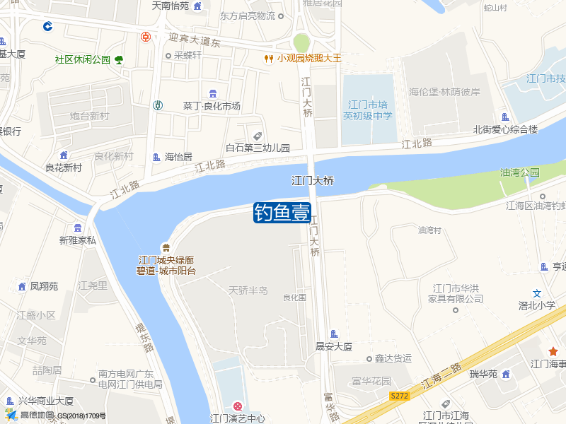 江门市蓬江区江华二路盛华苑钓鱼壹钓鱼点实景照片