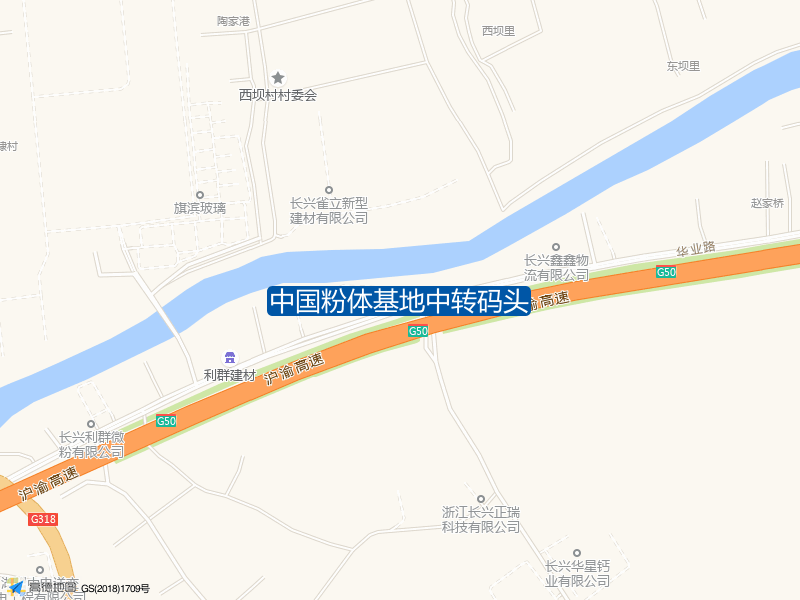 浙江省湖州市长兴县华业路北侧中国粉体基地中转码头钓鱼点实景照片