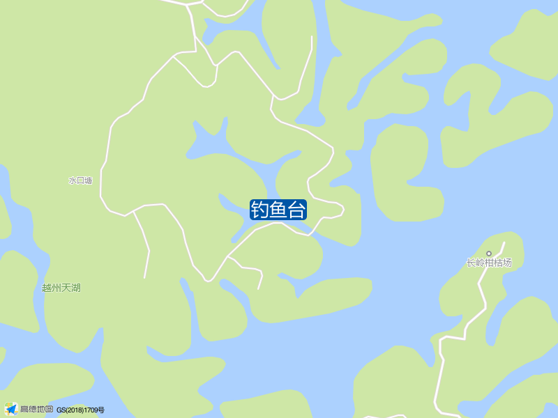 张黄镇十字村东南小江水库区越州天湖钓鱼台钓鱼点实景照片