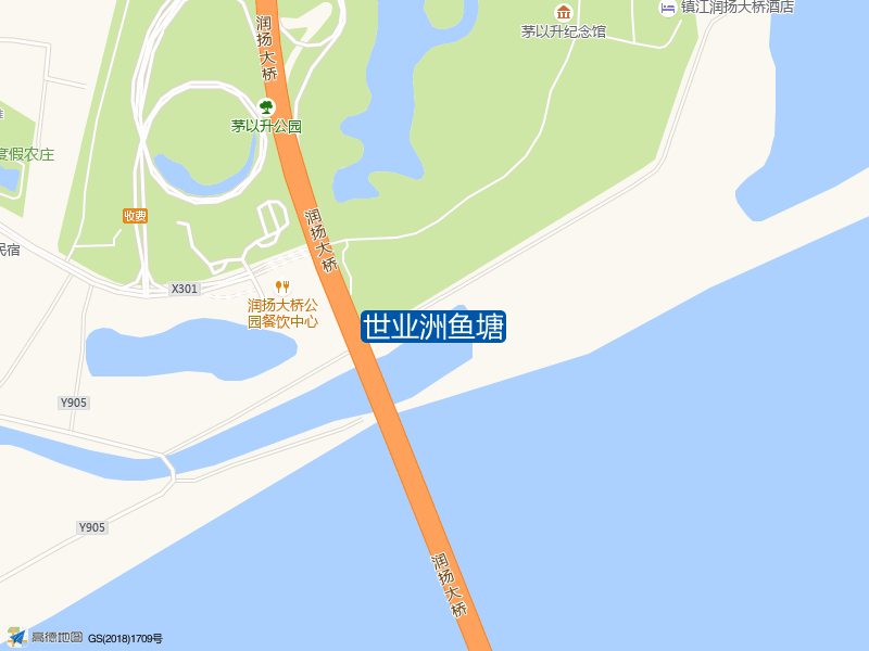 江苏省镇江市丹徒区G4011(扬溧高速)世业洲鱼塘钓鱼点实景照片