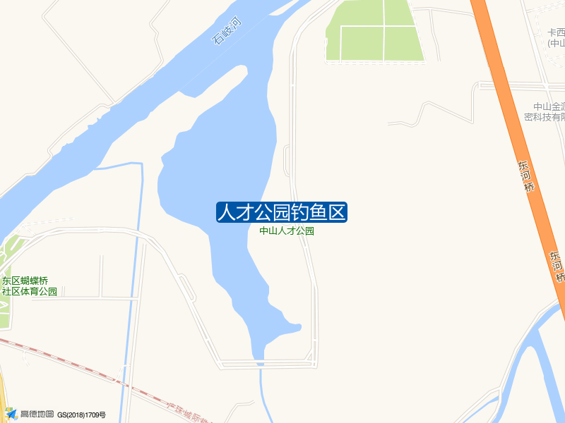 广东省中山市东区街道中山人才公园人才公园钓鱼区钓鱼点实景照片