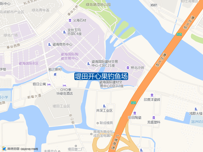 广东省佛山市禅城区堤田村堤田开心果钓鱼场钓鱼点实景照片