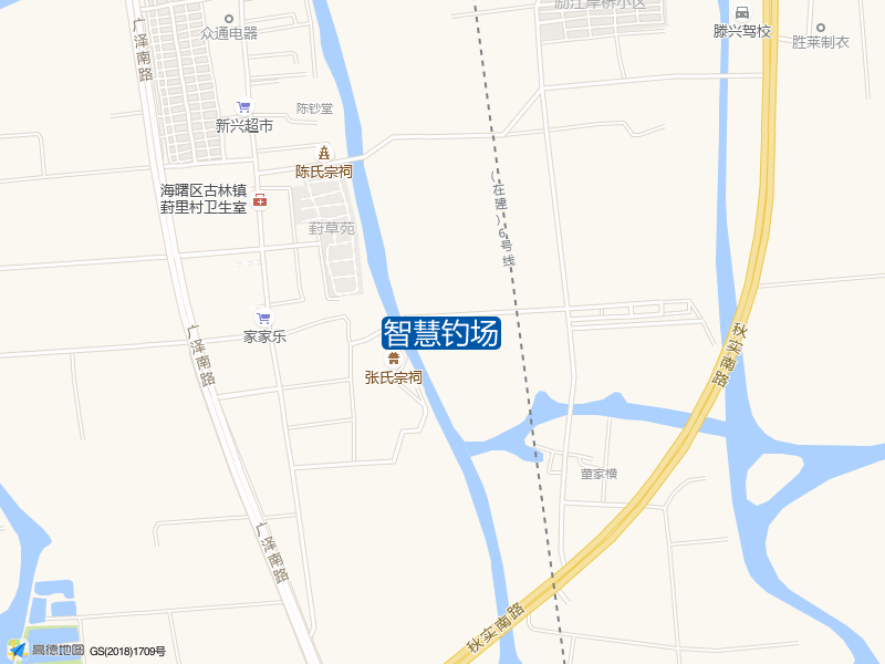 浙江省宁波市海曙区G1512甬金高速与G1512甬金高速出口交叉口西北380米智慧钓场钓鱼点实景照片