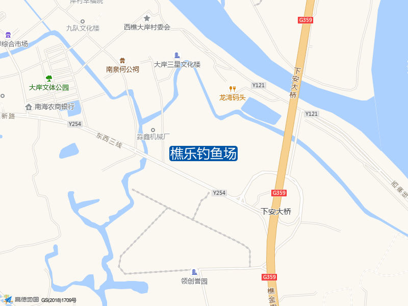 广东省佛山市南海区西樵镇Y382樵乐钓鱼场钓鱼点实景照片