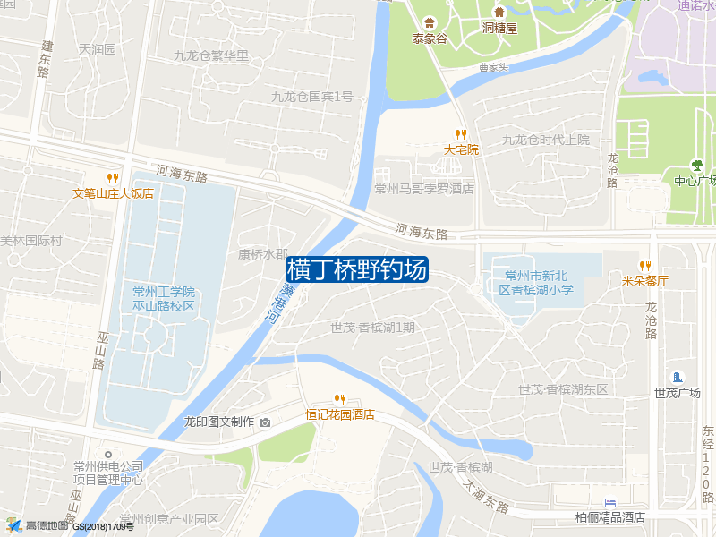 江苏省常州市新北区横汀桥横丁桥 野钓场钓鱼点实景照片