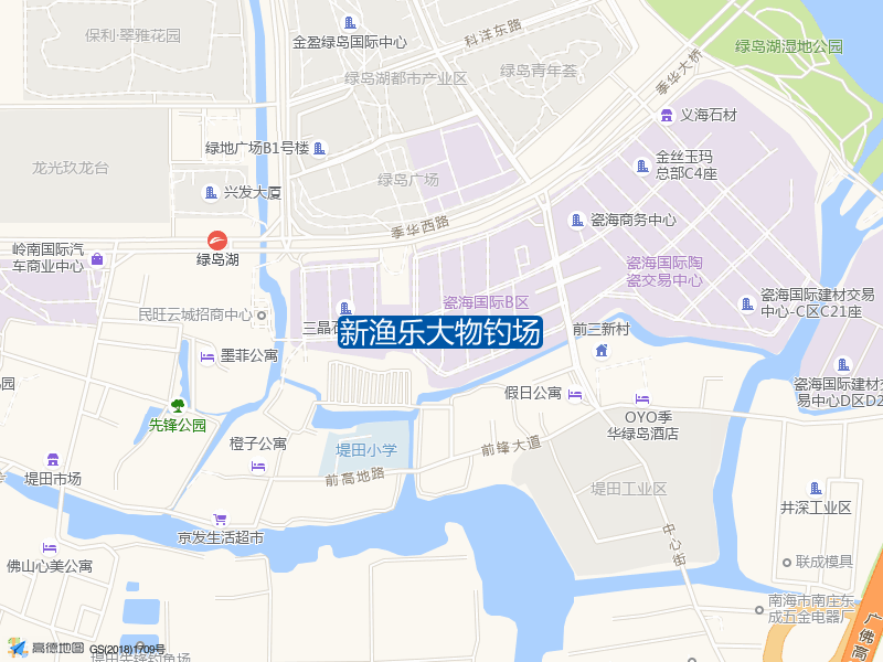 广东省佛山市禅城区南庄堤田村基本农田保护区38号塘新渔乐大物钓场钓鱼点实景照片