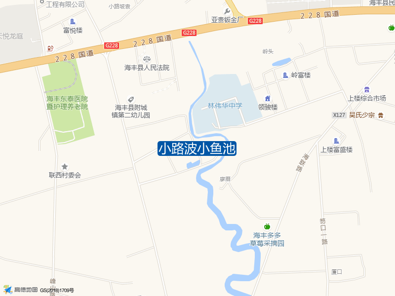广东省汕尾市海丰县小路波小鱼池钓鱼点实景照片