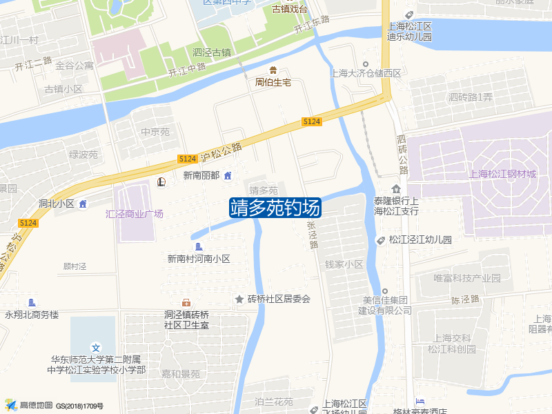 上海市松江区张泾路1651弄靖多苑钓场钓鱼点实景照片