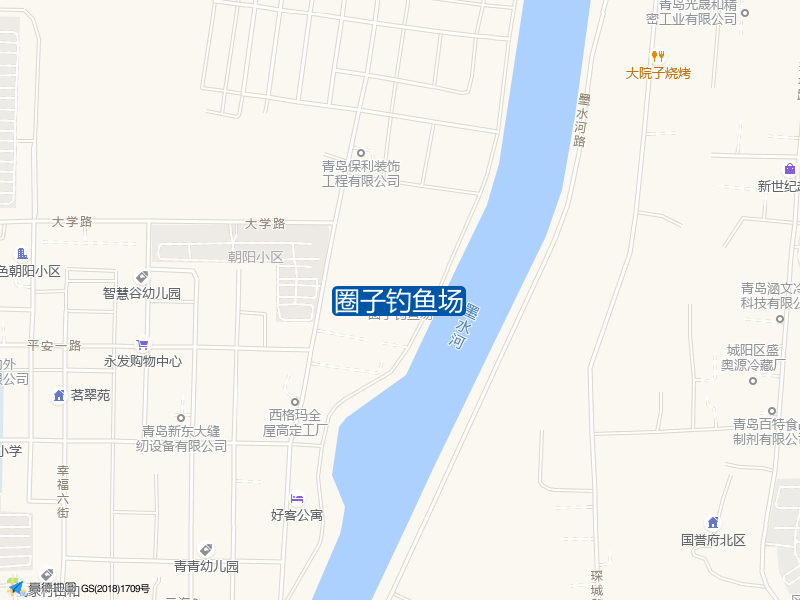 幸福一街与大学路交叉口东南200米圈子钓鱼场钓鱼点实景照片