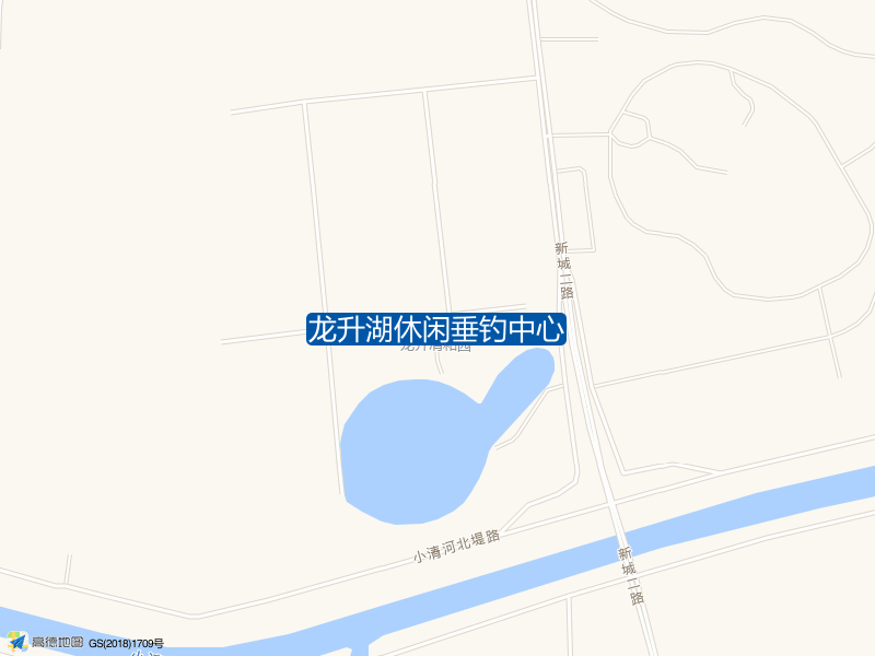 新城二路南首龙升清河园院内龙升湖休闲垂钓中心钓鱼点实景照片