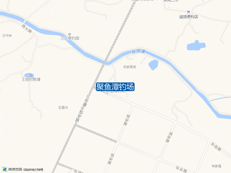 东创路与知安路交叉口东160米聚鱼潭钓场钓鱼点实景照片