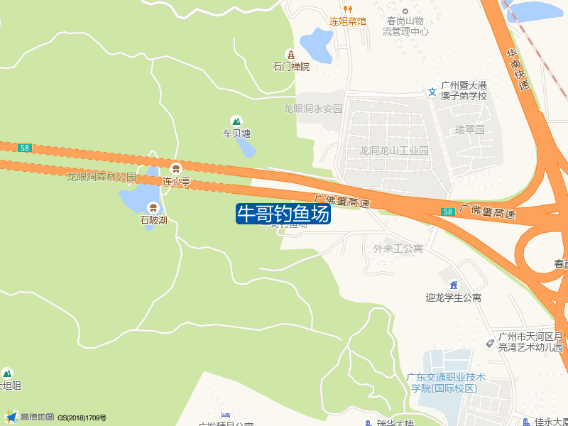 迎龙路北鸽皇山庄旁直入200米牛哥钓鱼场钓鱼点实景照片