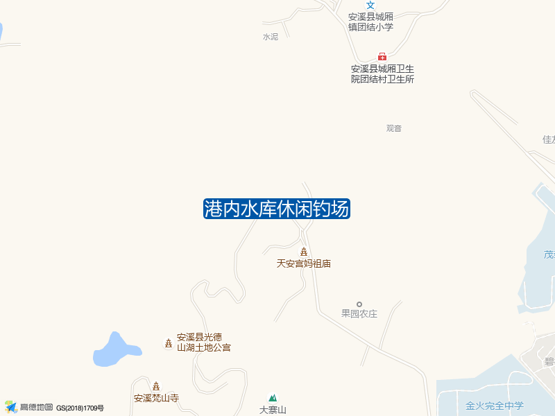 天安宫妈祖庙西北侧150米港内水库休闲钓场钓鱼点实景照片