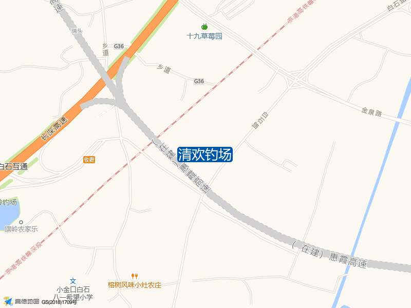 白石路出口清欢钓场钓鱼点实景照片