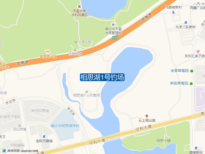 相思湖1号钓场钓点照片