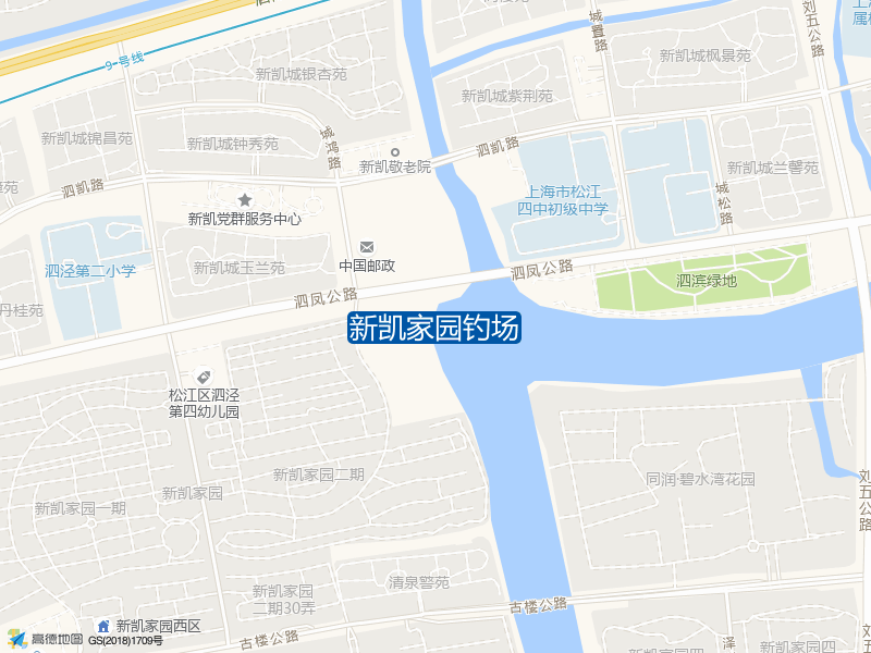 上海市松江区泗凤公路新凯家园钓场钓鱼点实景照片