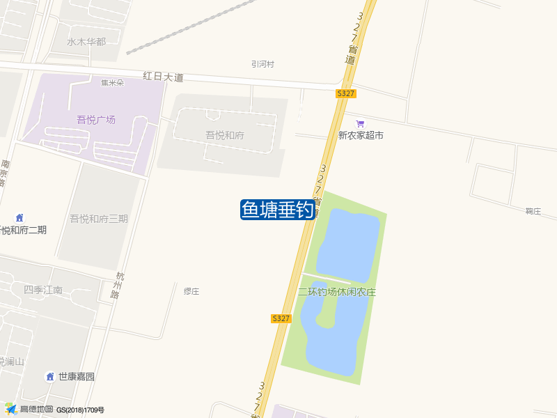 淮安市涟水县北京路鱼塘垂钓钓鱼点实景照片