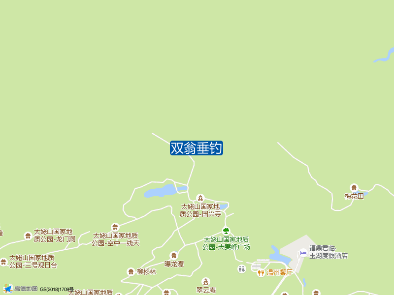 宁德市福鼎市975县道太姥山风景区内双翁垂钓钓鱼点实景照片