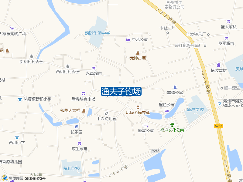 广东省潮州市潮安区天凤路旁渔夫子钓场钓鱼点实景照片