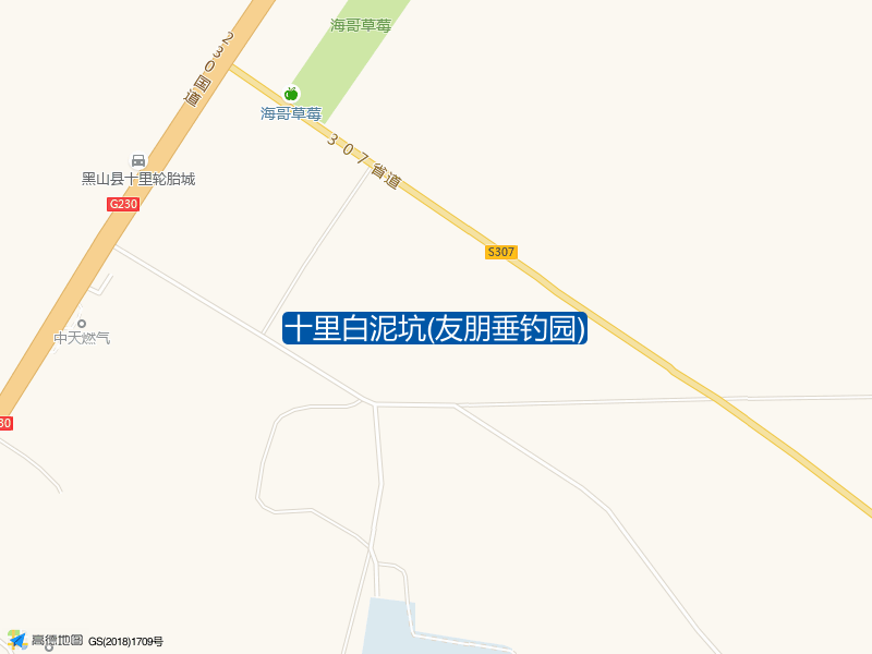 辽宁省锦州市黑山县镇安镇黑山县光大膨润土有限公司南293米十里白泥坑(友朋垂钓园)钓鱼点实景照片