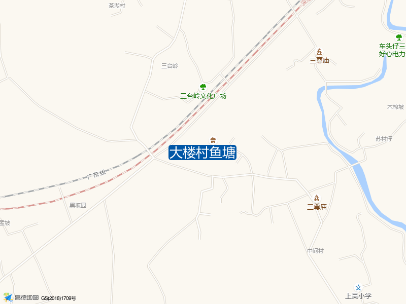 欧氏宗祠附近大楼村鱼塘钓鱼点实景照片