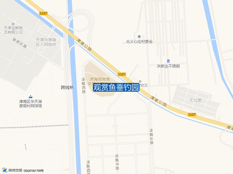 泽酩北路天津滨海观赏鱼科技园区观赏鱼垂钓园钓鱼点实景照片