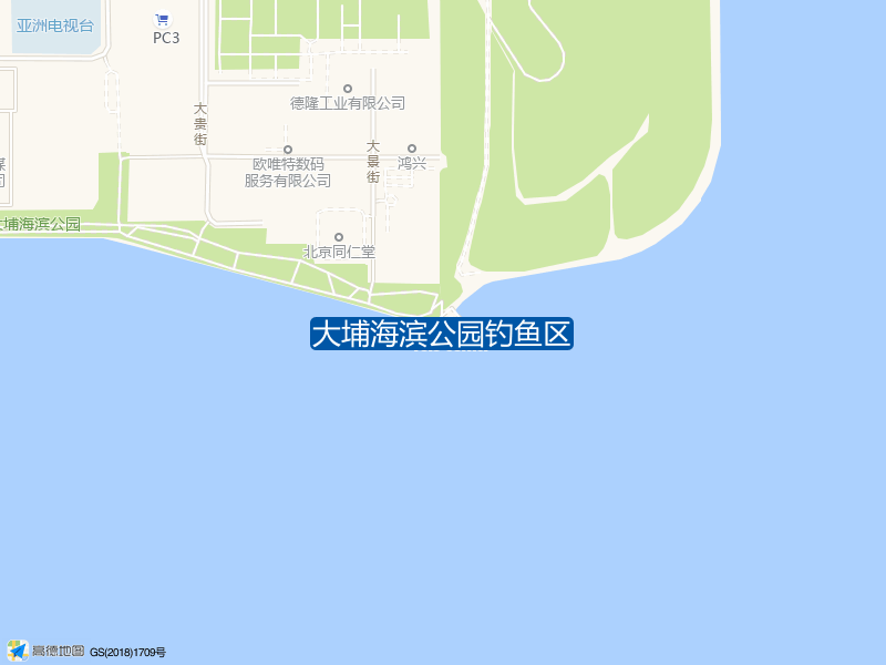 海滨公园大埔海滨公园钓鱼区钓鱼点实景照片