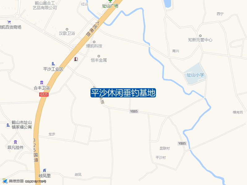 址山镇885乡道平沙休闲垂钓基地钓鱼点实景照片