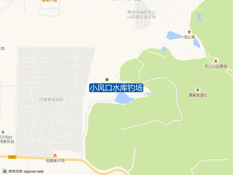 崂山风景名胜区附近小风口水库钓场钓鱼点实景照片