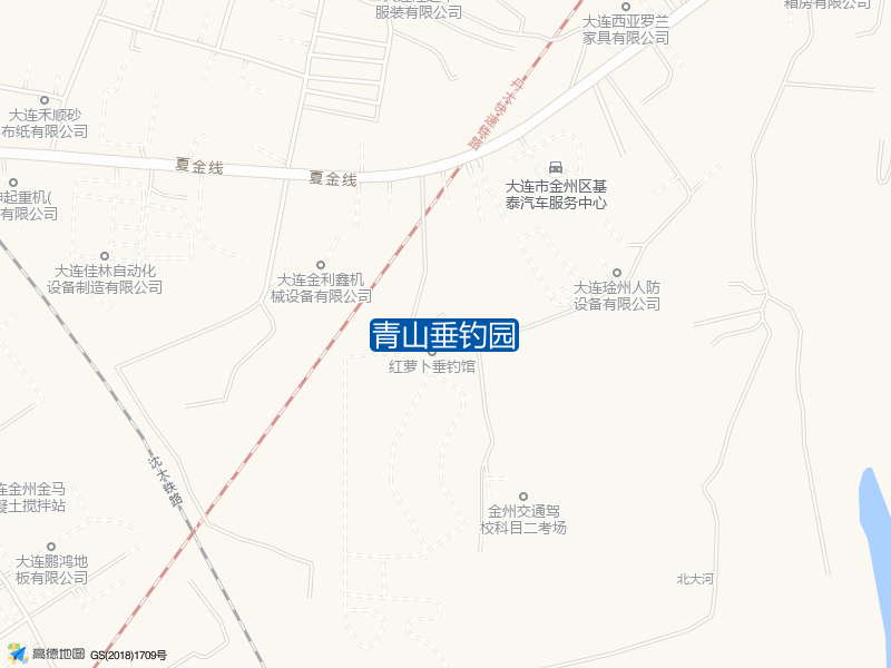 大连新重汽曼恩特种汽车有限公司西侧200米青山垂钓园钓鱼点实景照片