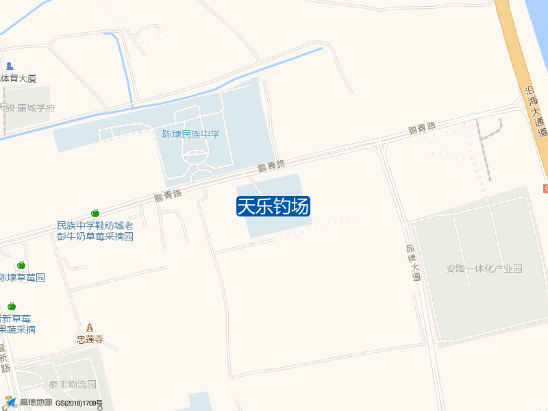 陈埭镇江头鹏青路民族中学对面天乐钓场钓鱼点实景照片