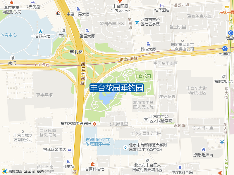 丰台北路辅路与西四环南路辅路交叉口东220米丰台花园垂钓园钓鱼点实景照片