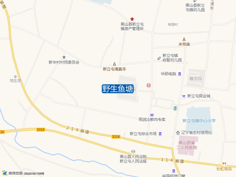 辽宁省锦州市黑山县S211野生鱼塘钓鱼点实景照片