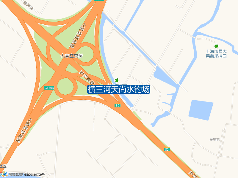 大团镇邵宅村1组沪芦高速公路边上横三河天尚水钓场钓鱼点实景照片