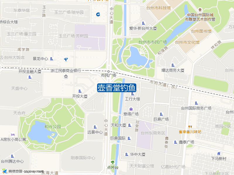 浙江省台州市椒江区市府大道葭址文化长廊壶香堂钓鱼钓鱼点实景照片