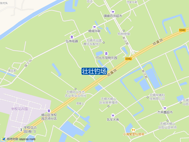 江苏省无锡市锡山区安镇街道S342(锡虞路)壮壮钓场钓鱼点实景照片