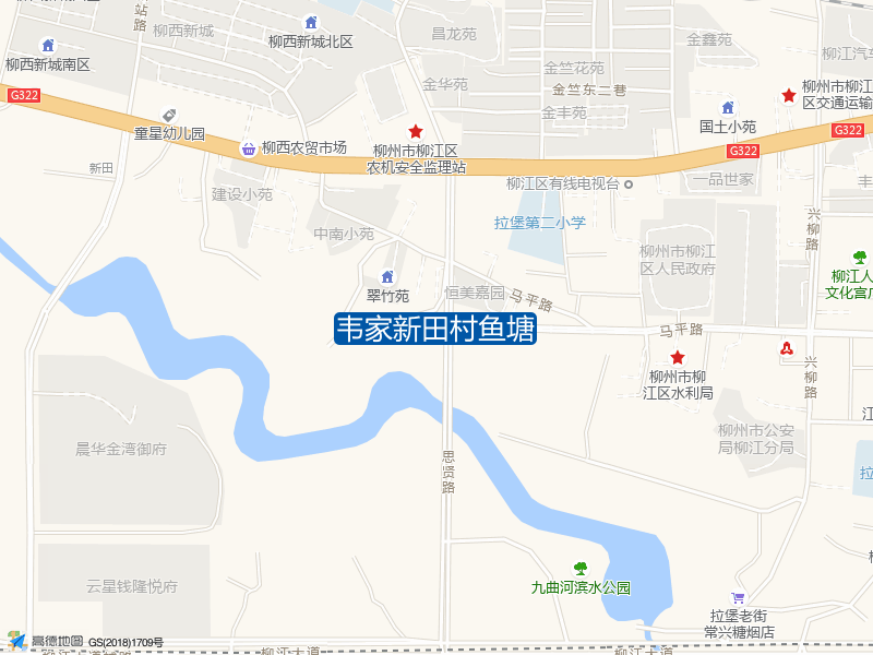 韦家新田村鱼塘钓点照片