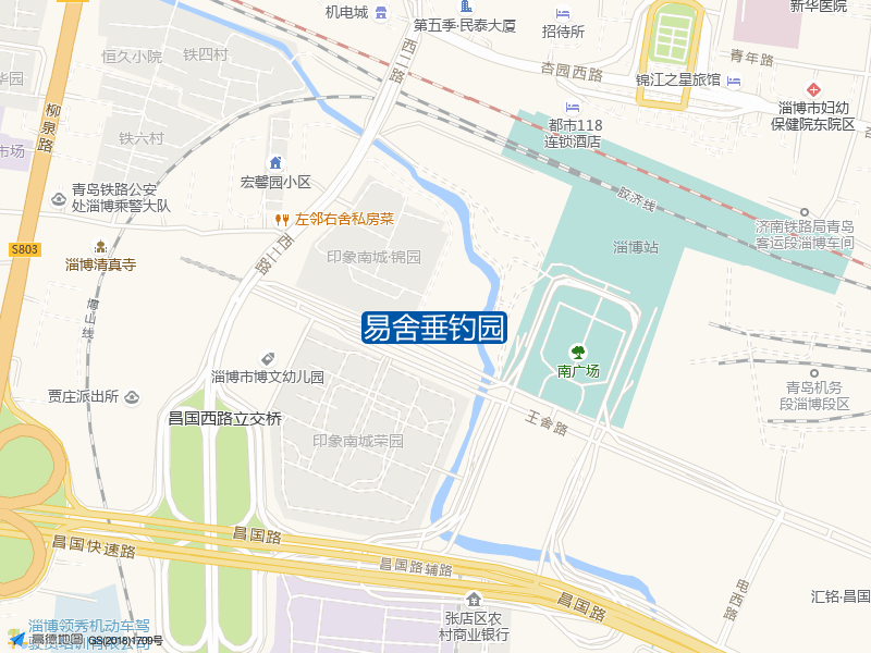 淄博市张店区张南路恒和花半里北侧约110米易舍垂钓园钓鱼点实景照片