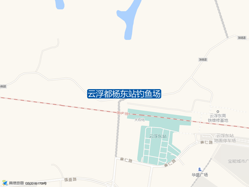 468县道与通达路交叉口西20米云浮都杨东站钓鱼场钓鱼点实景照片