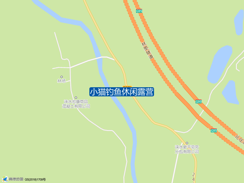 小猫钓鱼休闲露营钓点照片